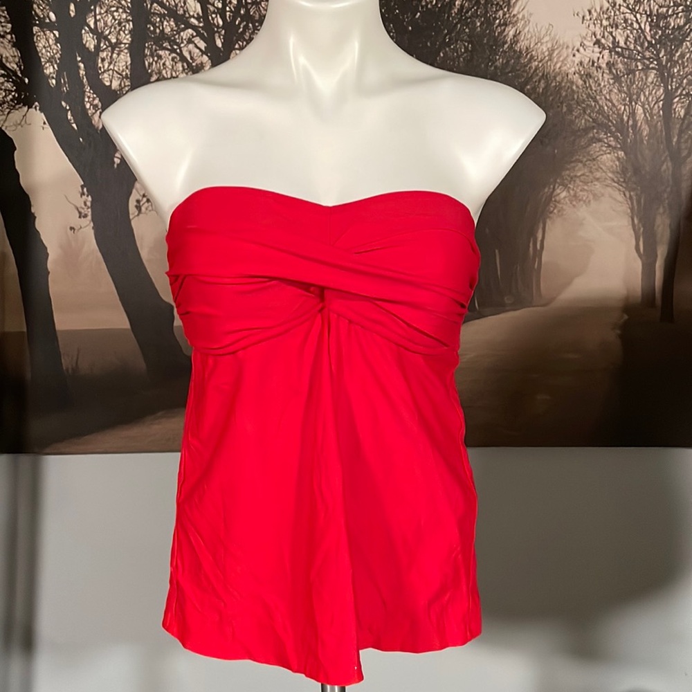 J. Crew Red Swim Top - M